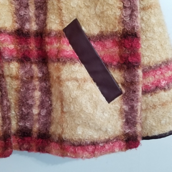 NWT Knox Rose Burgundy Check Print Jacket Size Large - Picture 6 of 12